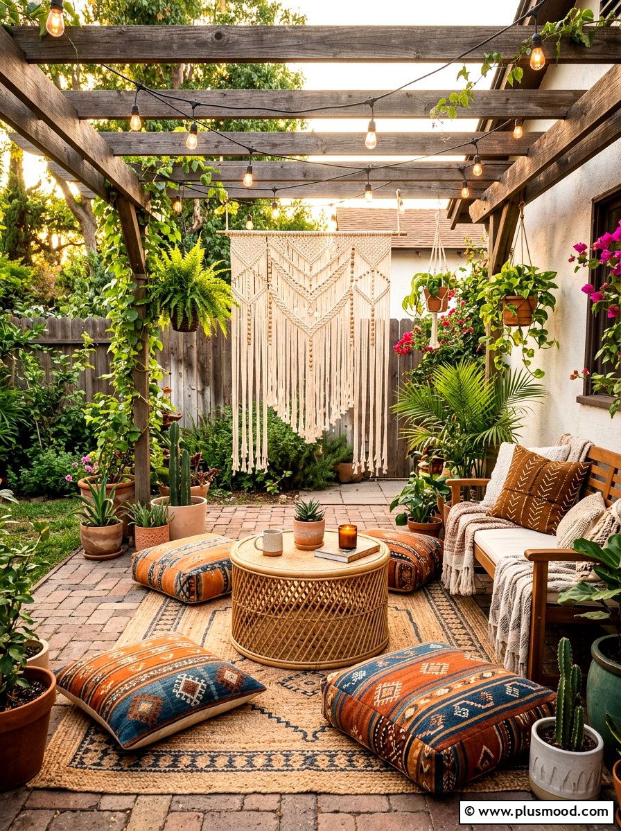 Boho Patio Decor - 25 summer patio ideas for small backyards