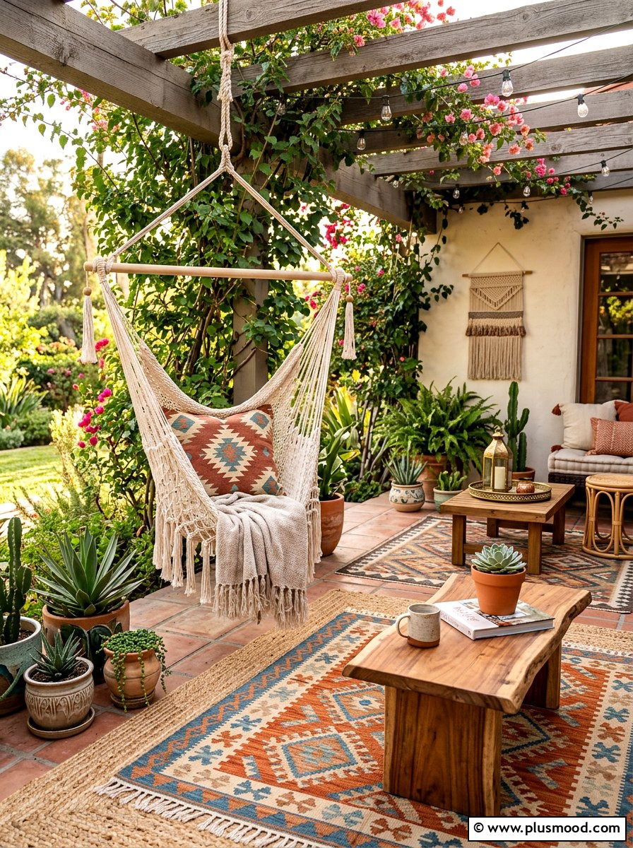 Boho Patio Furniture - 25 summer decorating ideas on a budget