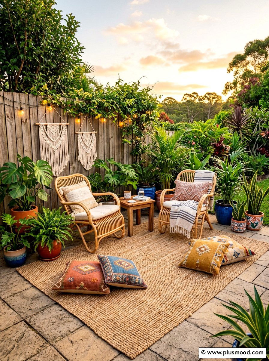 Boho Patio - 25 summer patio decor ideas