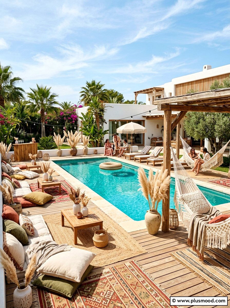 Boho Pool Party Setup - 25 summer pool party setup ideas