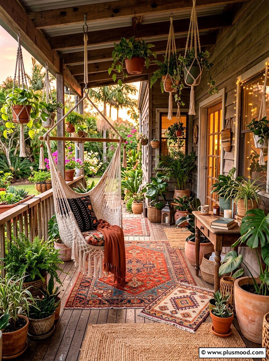 Boho Porch Style - 25 easy summer porch decorating ideas