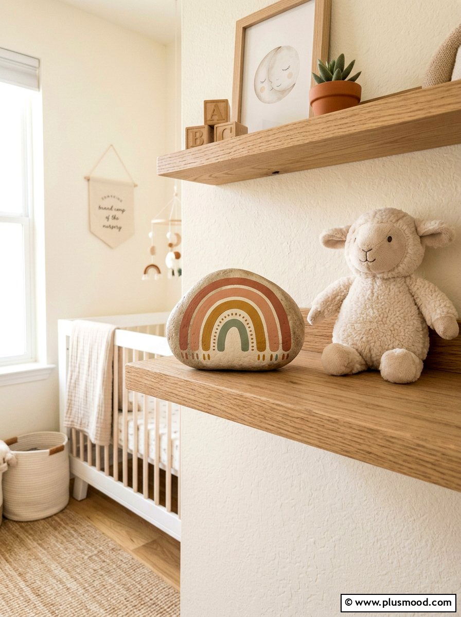 Boho Rainbow Rock - 25 painted rock ideas with boho style