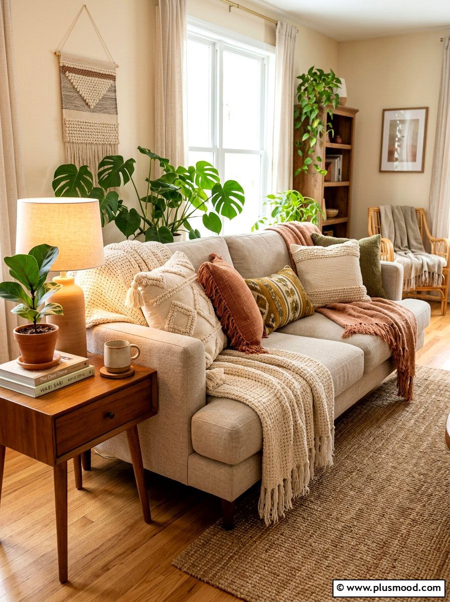 Boho Throw Styling - 25 summer boho decor ideas