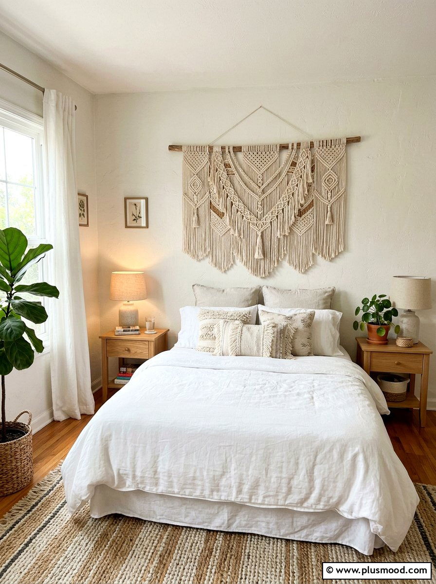 Boho Wall Hanging - 25 cool summer bedroom ideas