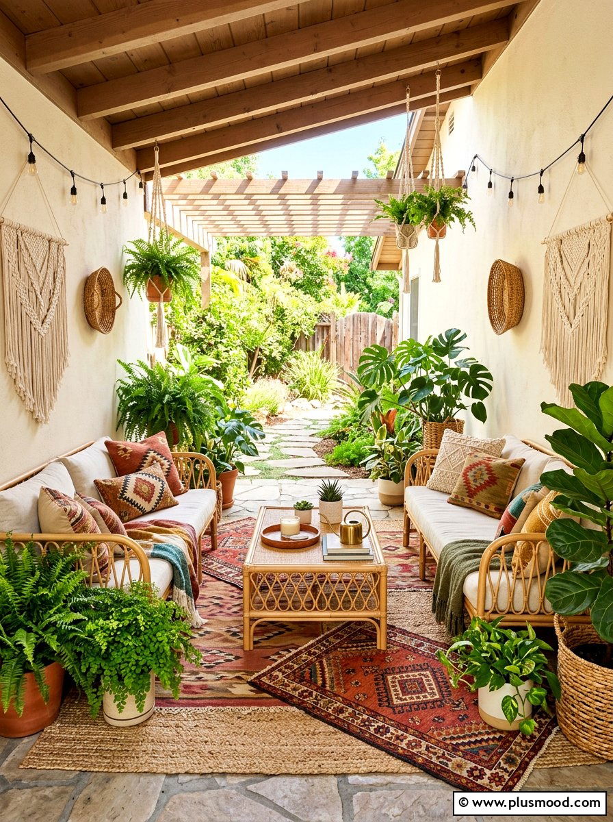 Boho patio furniture - 25 summer patio lounge ideas