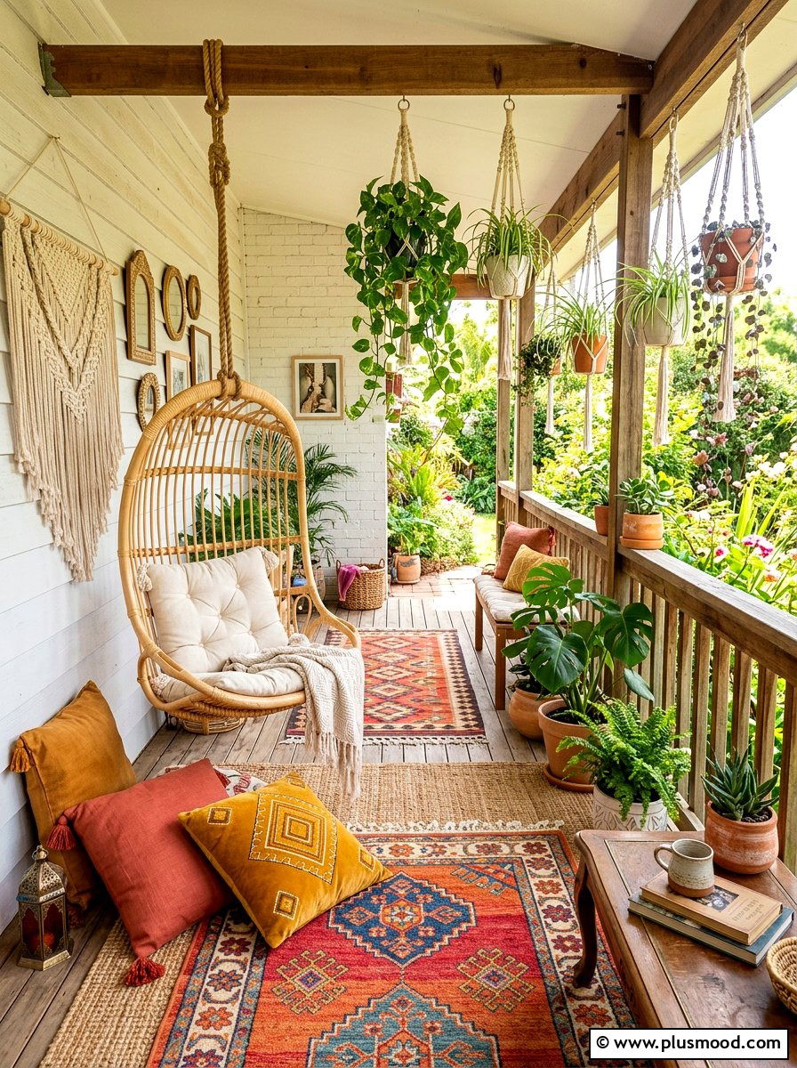 Boho porch decor - 25 summer porch ideas