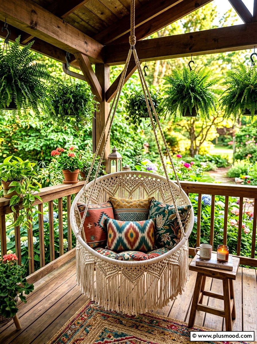 Boho porch swing - 25 trending summer home decor ideas