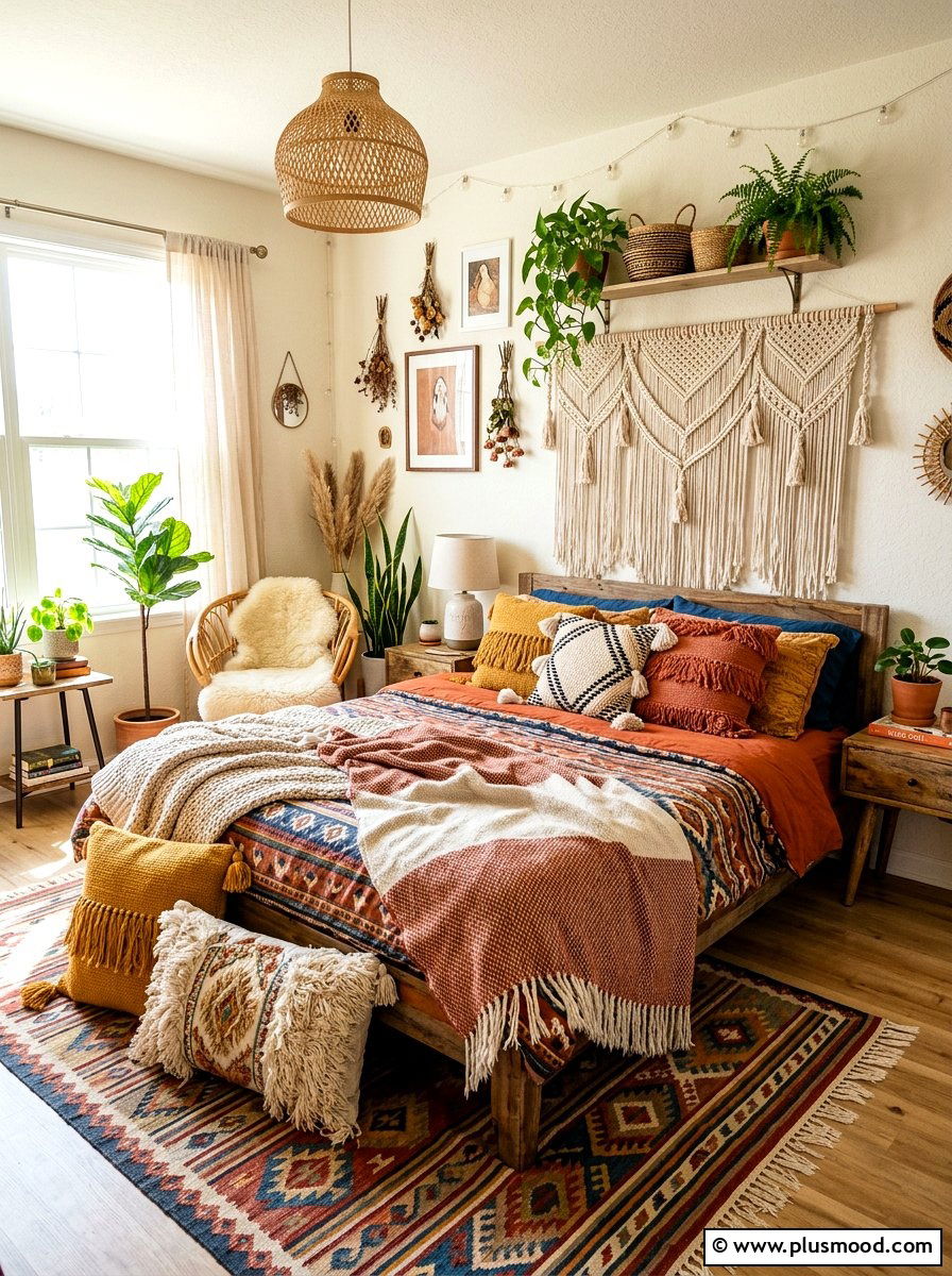 Boho tassel pillows - 25 summer pillow ideas for bedroom