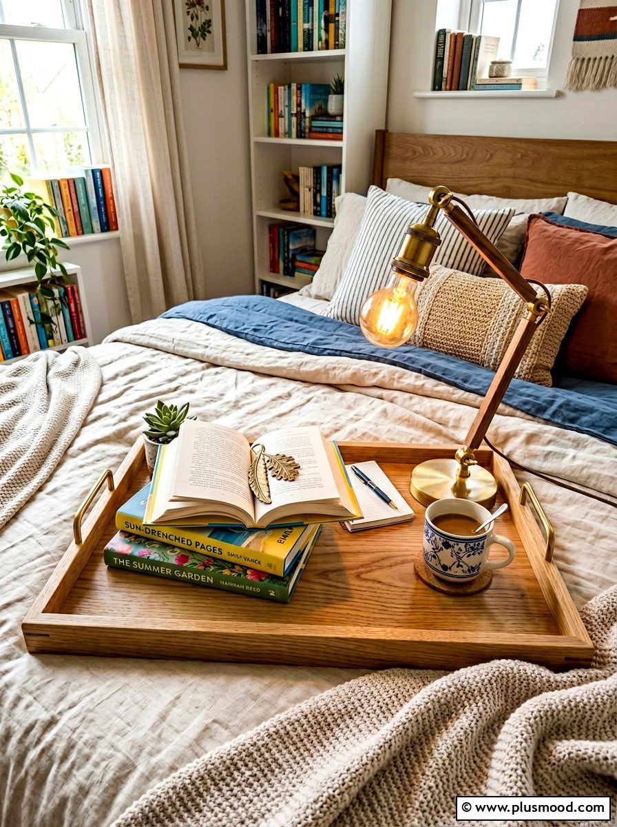 Book Lover Tray - 25 summer bedroom tray decor ideas
