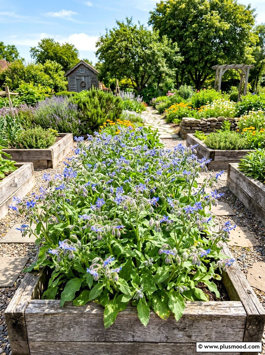 Borage Patch - 25 summer pollinator landscaping ideas