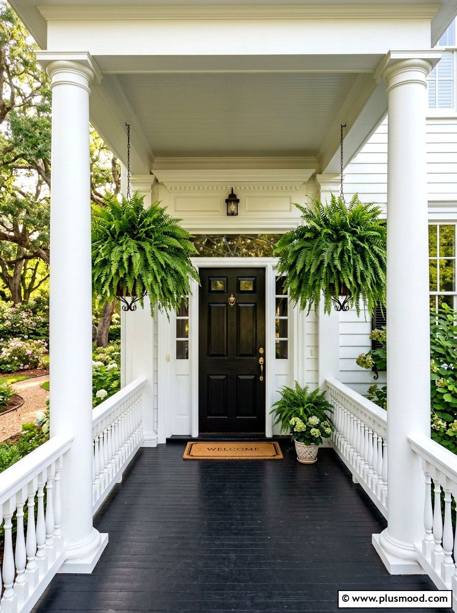 Boston Fern Arrangement - 25 summer front porch flower ideas
