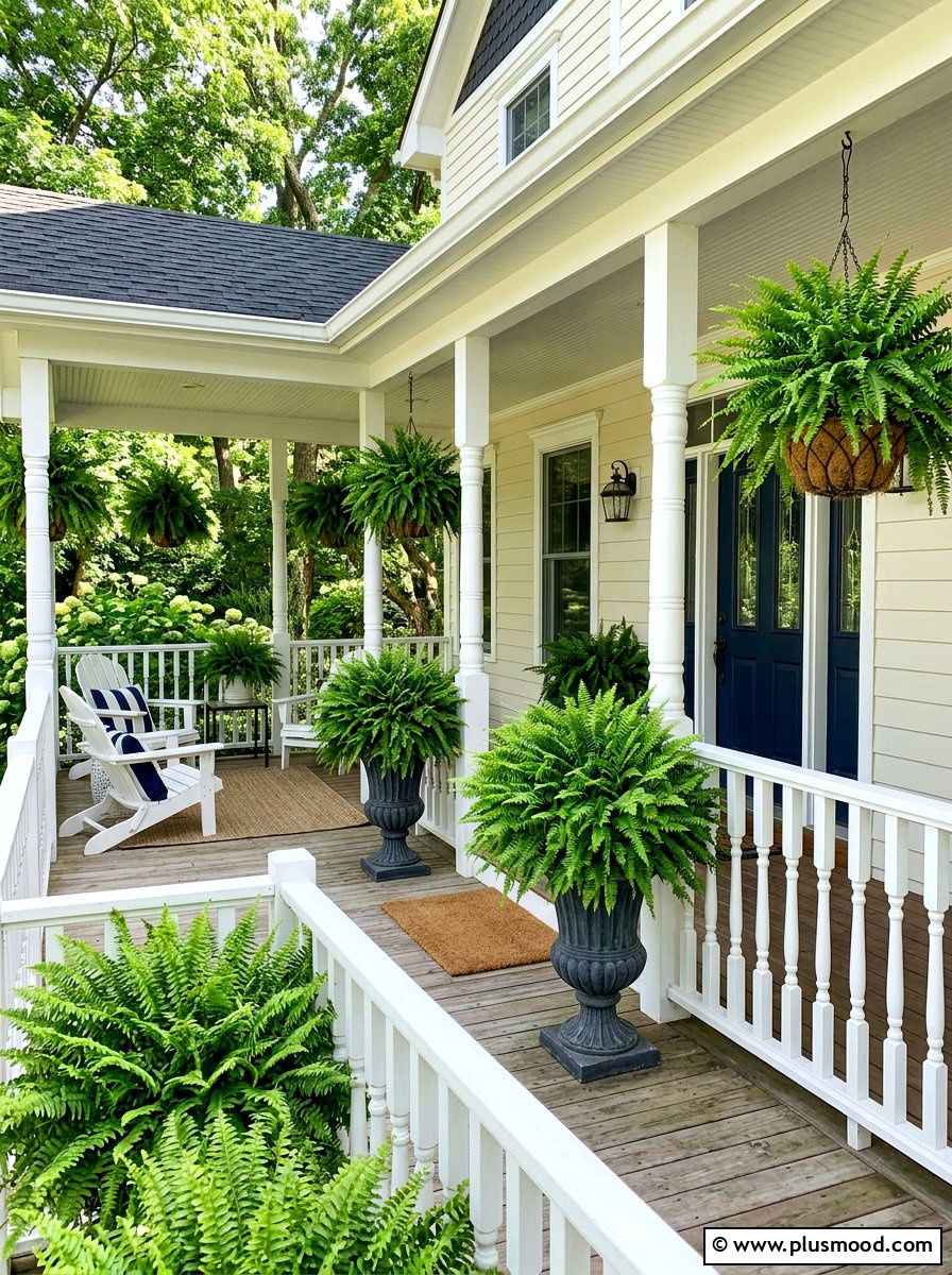 Boston fern front porch - 25 summer elegant front porch ideas