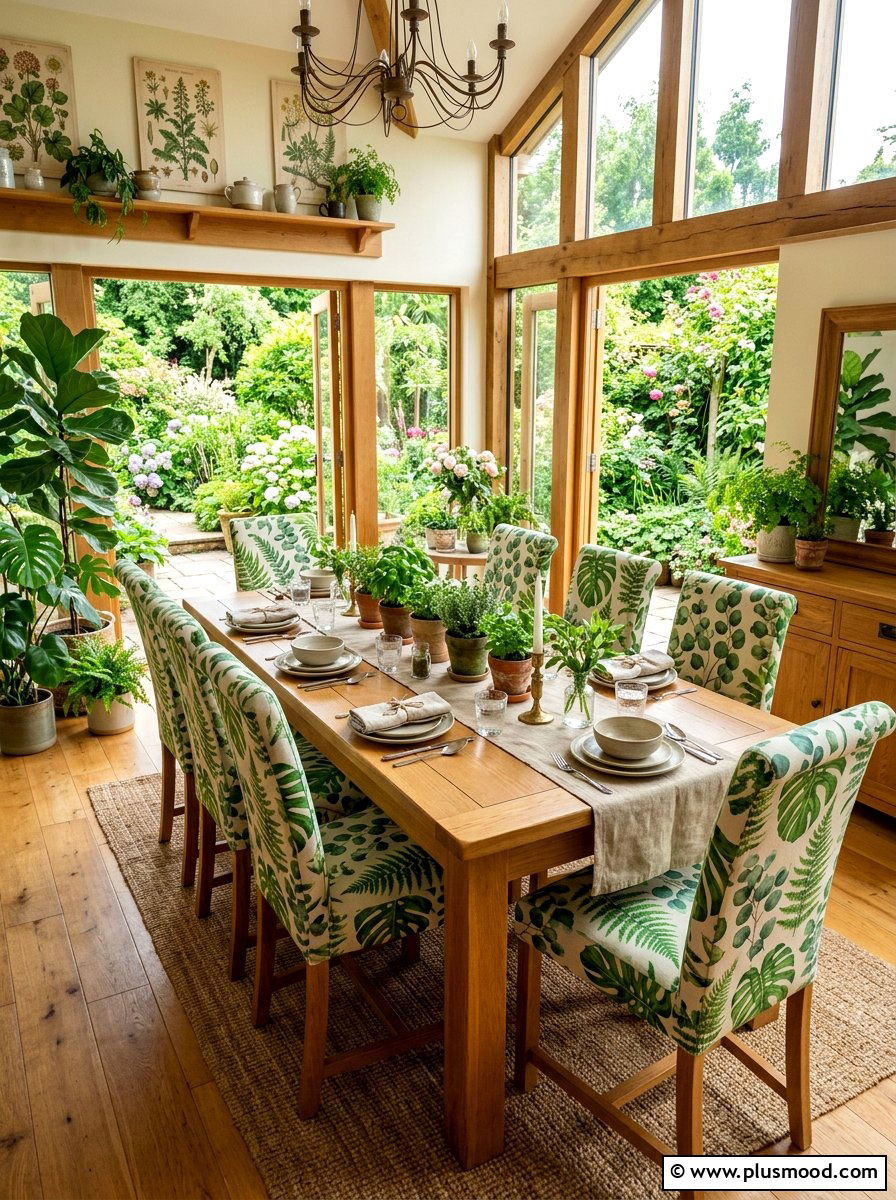 Botanical Dining Area - 25 summer home styling ideas