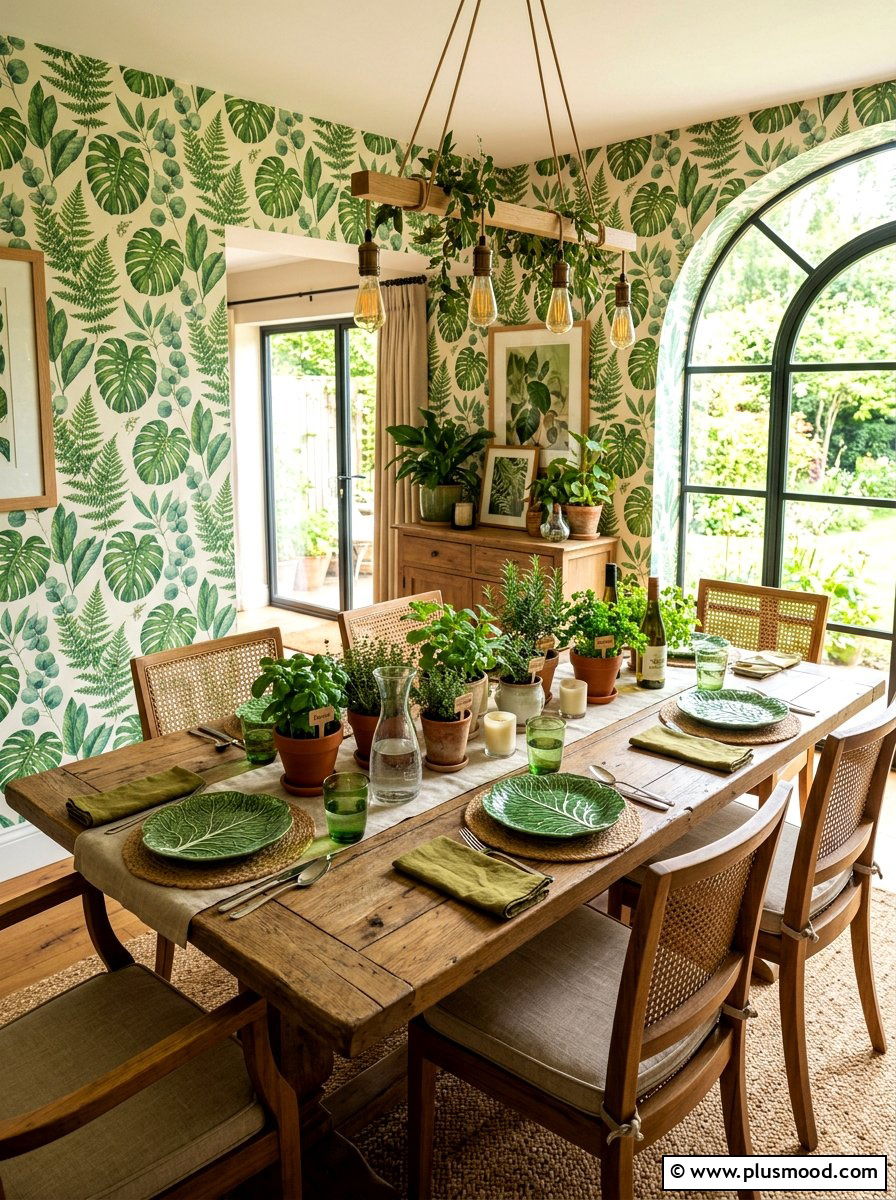 Botanical Dining Room - 25 summer decor ideas for open concept homes