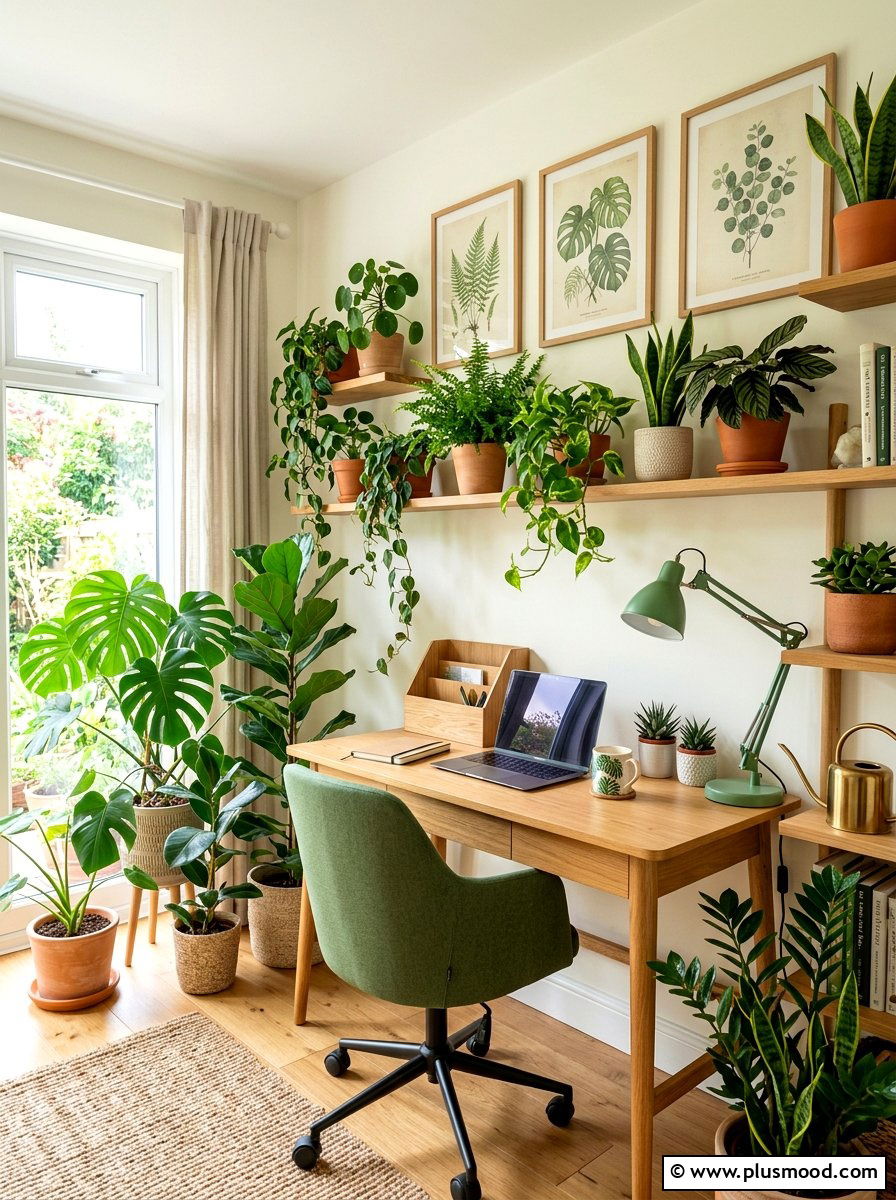 Botanical Home Office - 25 fresh summer decorating ideas