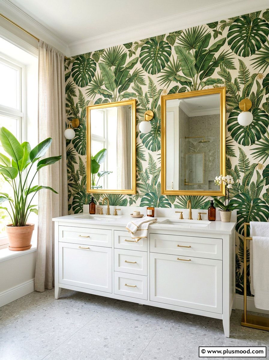 Botanical Print Wallpaper - 25 summer home decor ideas