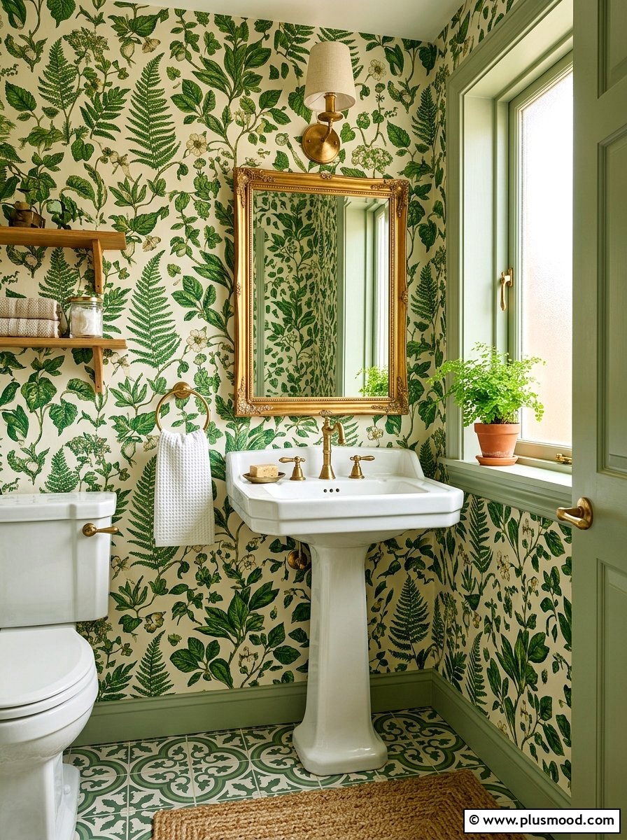Botanical Print Wallpaper - 25 summer casual elegant decor ideas
