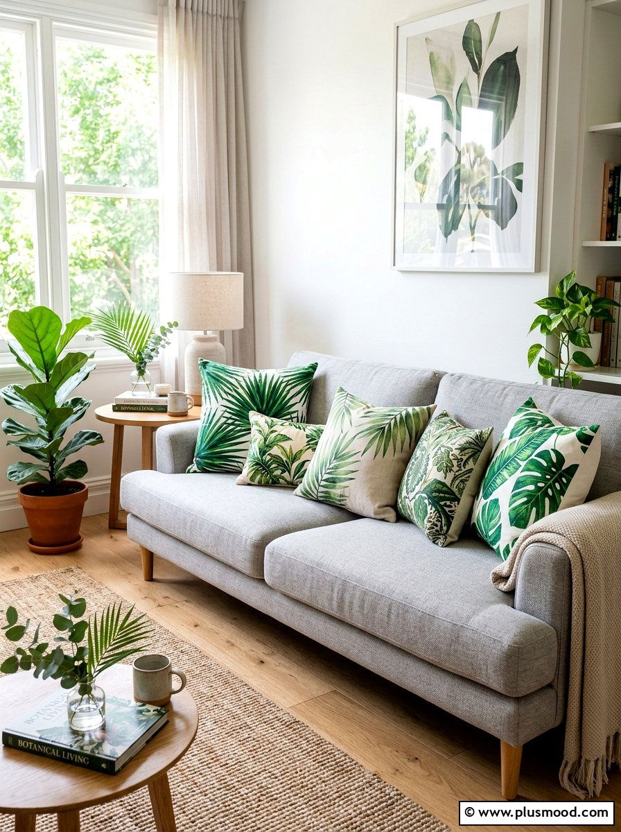 Botanical Throw Pillow - 25 summer botanical decor ideas