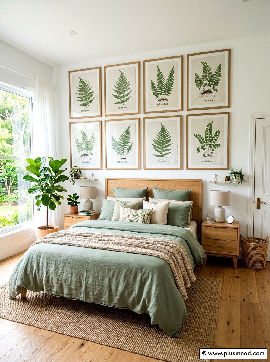 Botanical Wall Art Bedroom - 25 farmhouse summer bedroom ideas