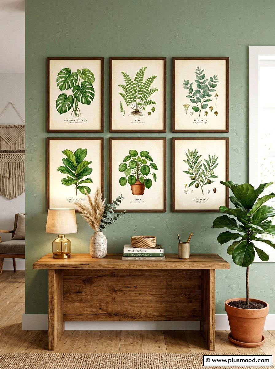 Botanical Wall Art - 25 late summer boho decor ideas