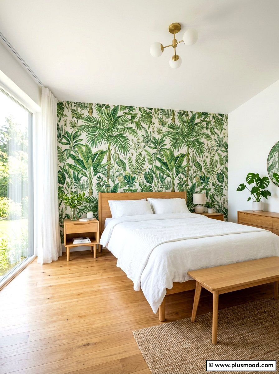Botanical Wallpaper Summer Bedroom - 25 summer bedroom makeover ideas