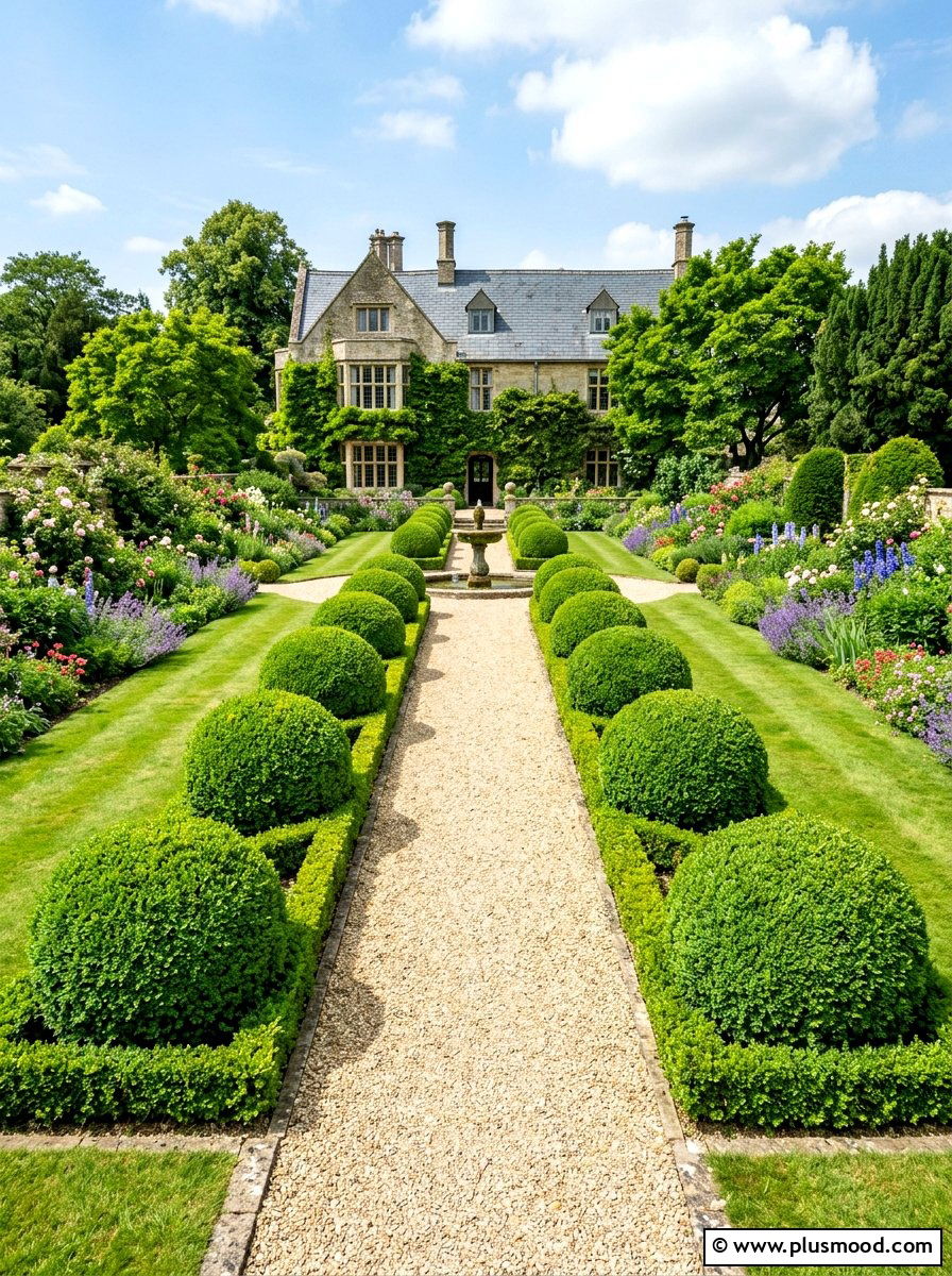 Boxwood Globe Hedge - 25 summer foundation planting ideas