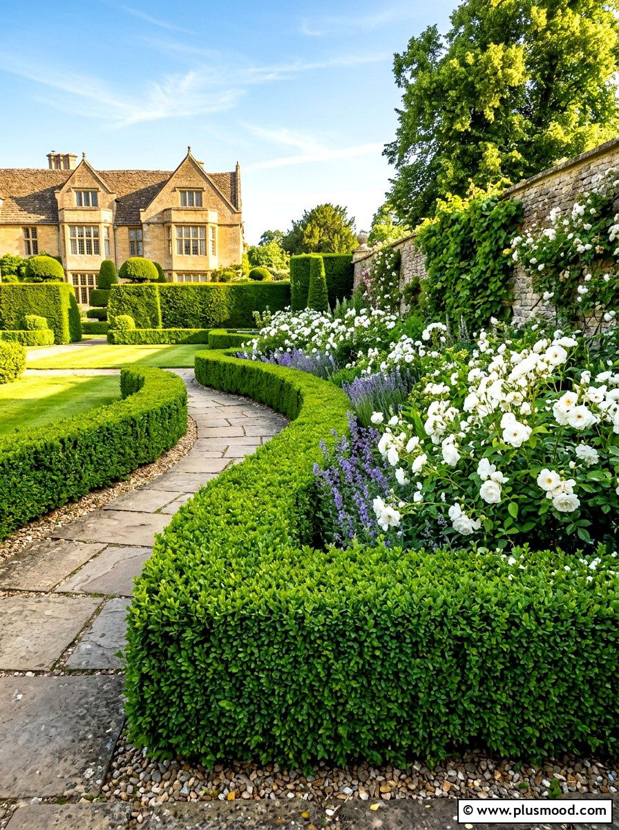 Boxwood Hedge Border - 25 summer garden edging ideas