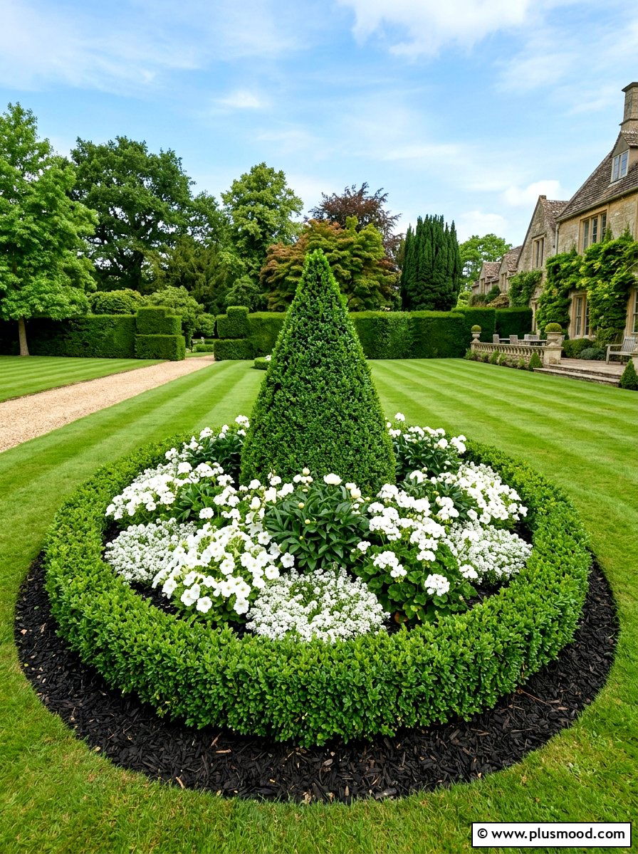 Boxwood Island Bed - 25 summer island bed ideas