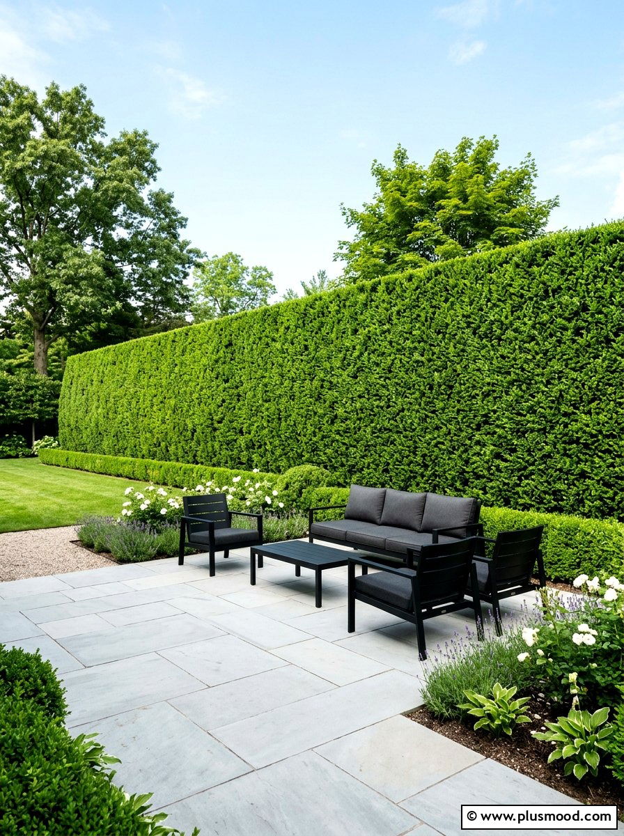 Boxwood Privacy Hedge - 25 summer privacy landscaping ideas