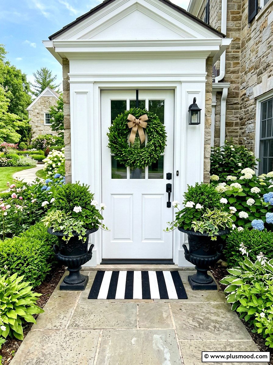 Boxwood Summer Door Wreath - 25 summer door decor ideas for summer