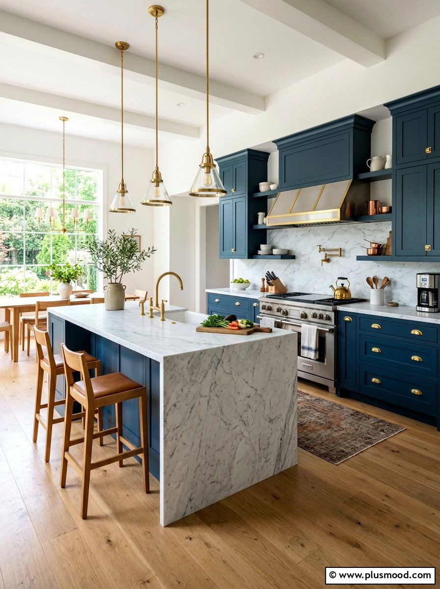 Brass Cabinet Hardware - 25 summer kitchen makeover ideas