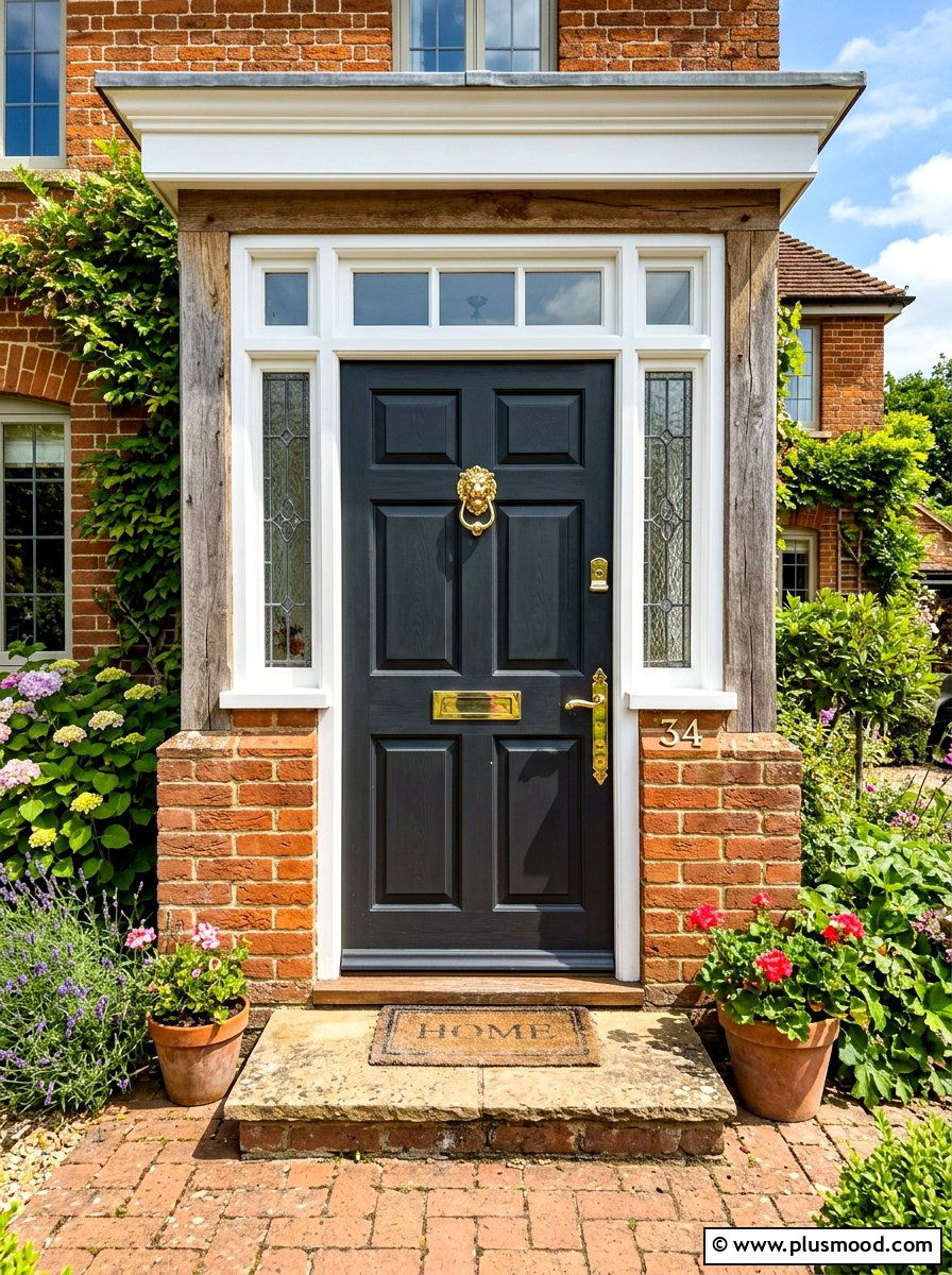 Brass Front Door Hardware - 25 summer brick house curb appeal ideas