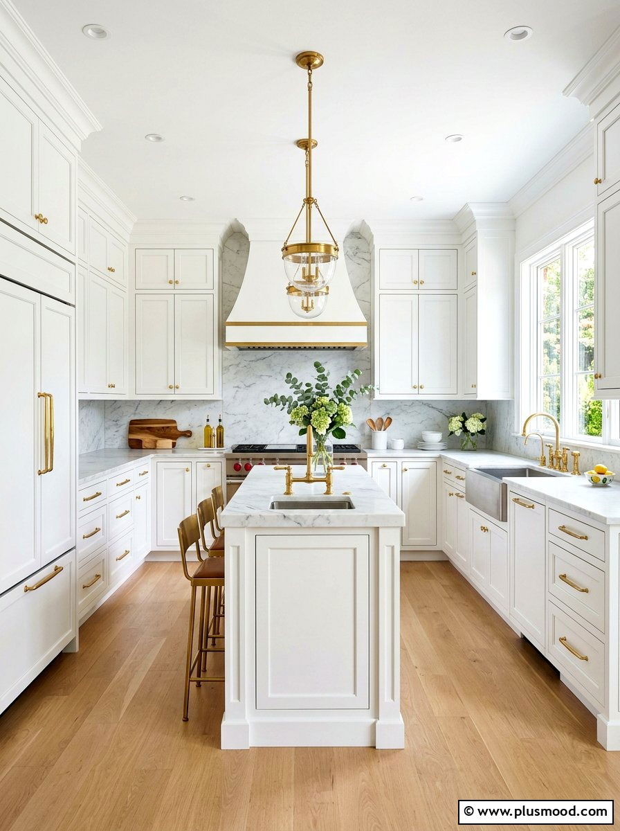 Brass Hardware - 25 summer kitchen refresh ideas