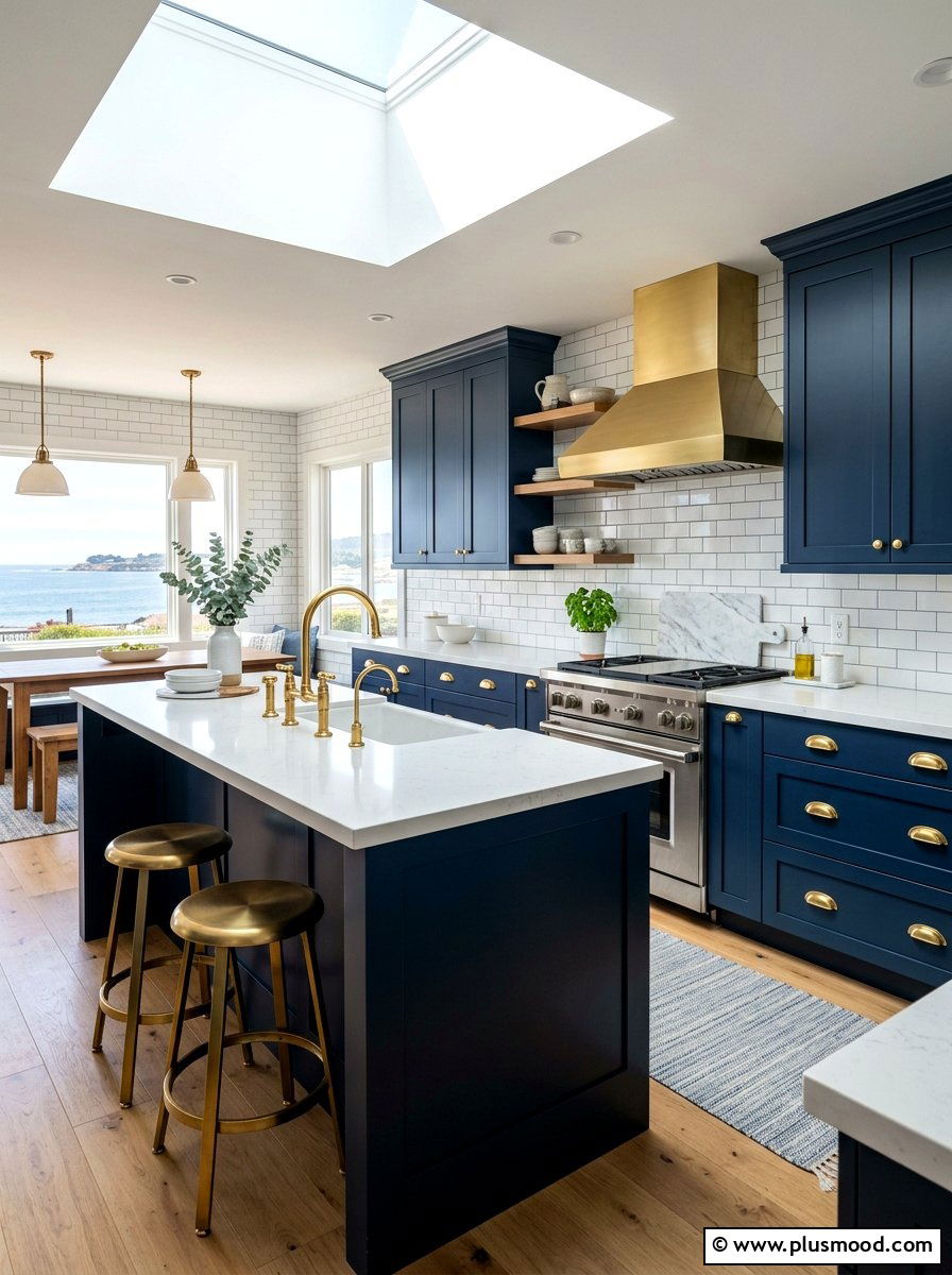 Brass Kitchen Cabinet Hardware - 25 summer coastal kitchen ideas