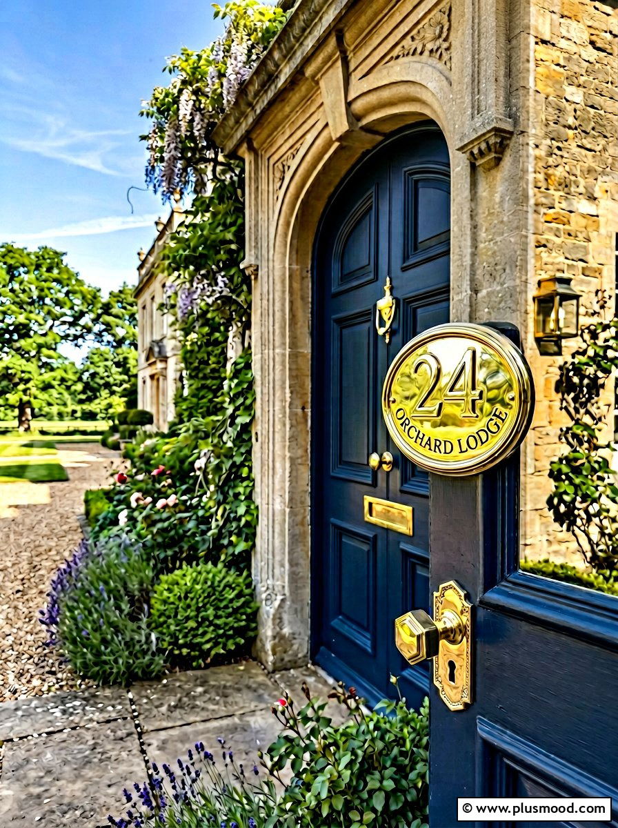 Brass Metal House Number Plaque - 25 summer house number display ideas