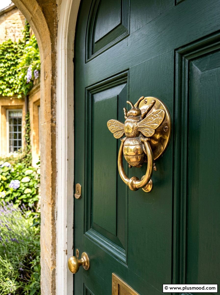 Brass door knocker - 25 summer cottage curb appeal ideas