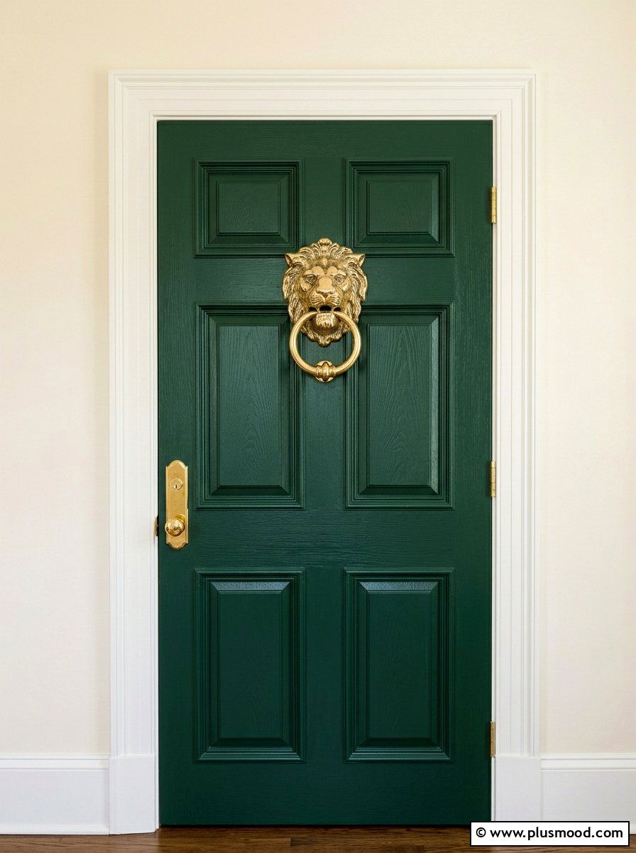 Brass door knocker - 25 summer cheap curb appeal ideas for summer