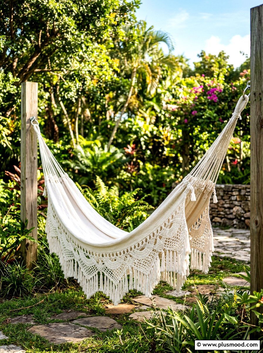 Brazilian Fringe Hammock - 25 summer backyard hammock ideas