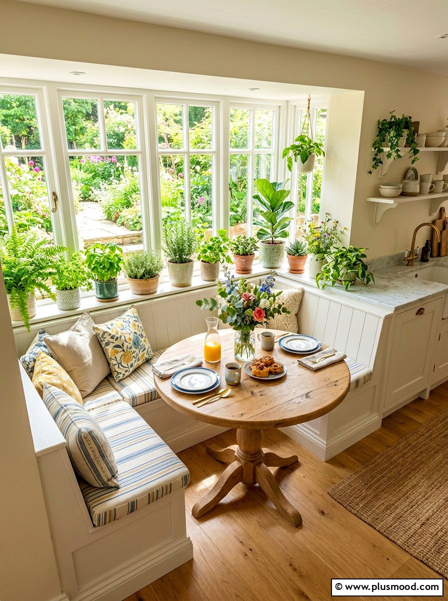 Breakfast Nook - 25 summer kitchen refresh ideas