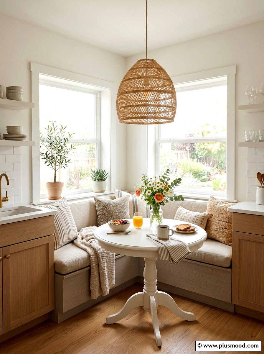 Breakfast Nook Refresh - 25 summer small kitchen decor ideas
