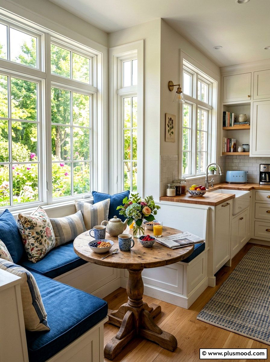 Breakfast Nook Seating - 25 summer kitchen makeover ideas