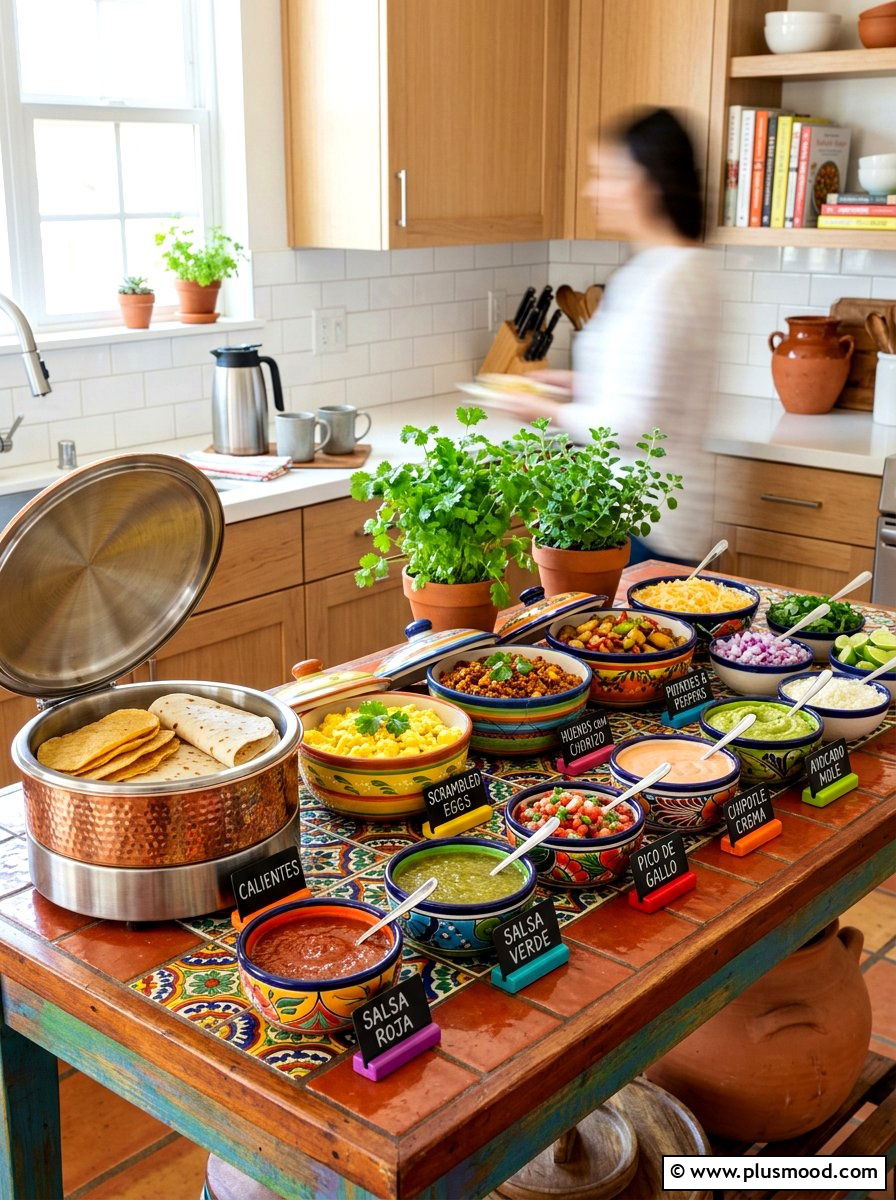 Breakfast taco bar - 25 summer brunch party ideas for summer