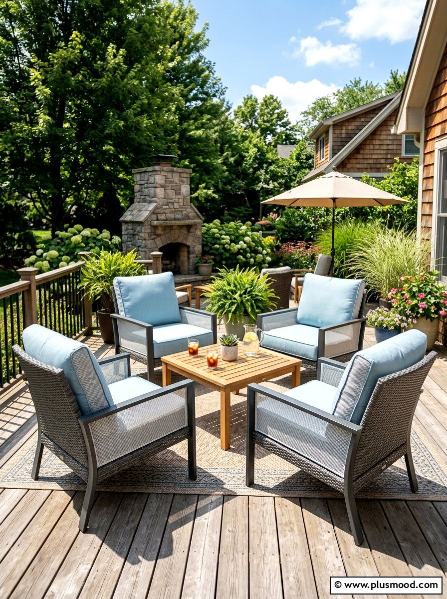 Breathable Patio Seat Cushions - 25 summer patio ideas for hot weather
