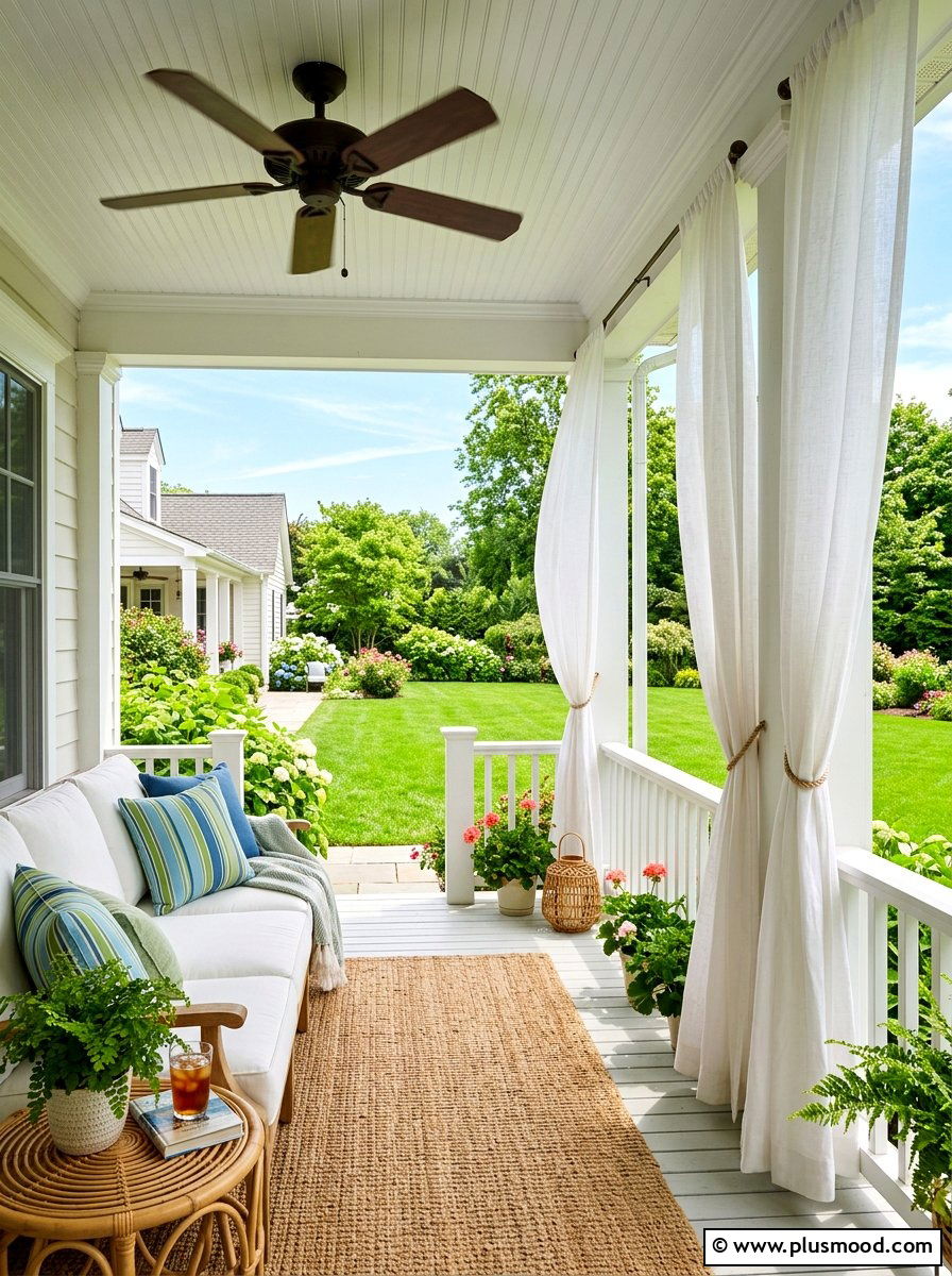 Breezy Covered Porch - 25 cozy summer home ideas
