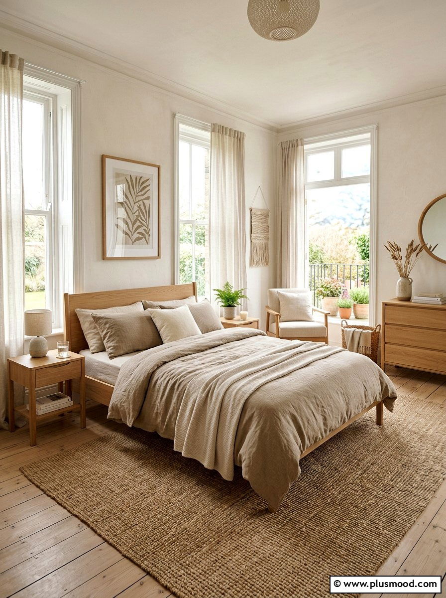 Breezy Linen Bedroom - 25 mid summer home decor ideas