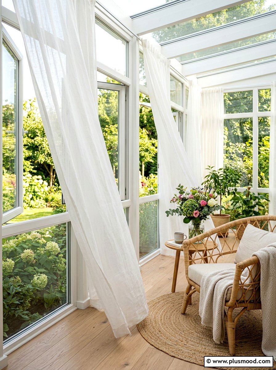 Breezy Linen Curtains - 25 summer boho home decor ideas