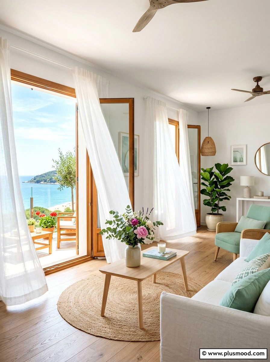 Breezy Living Room - 25 summer entertaining living room ideas