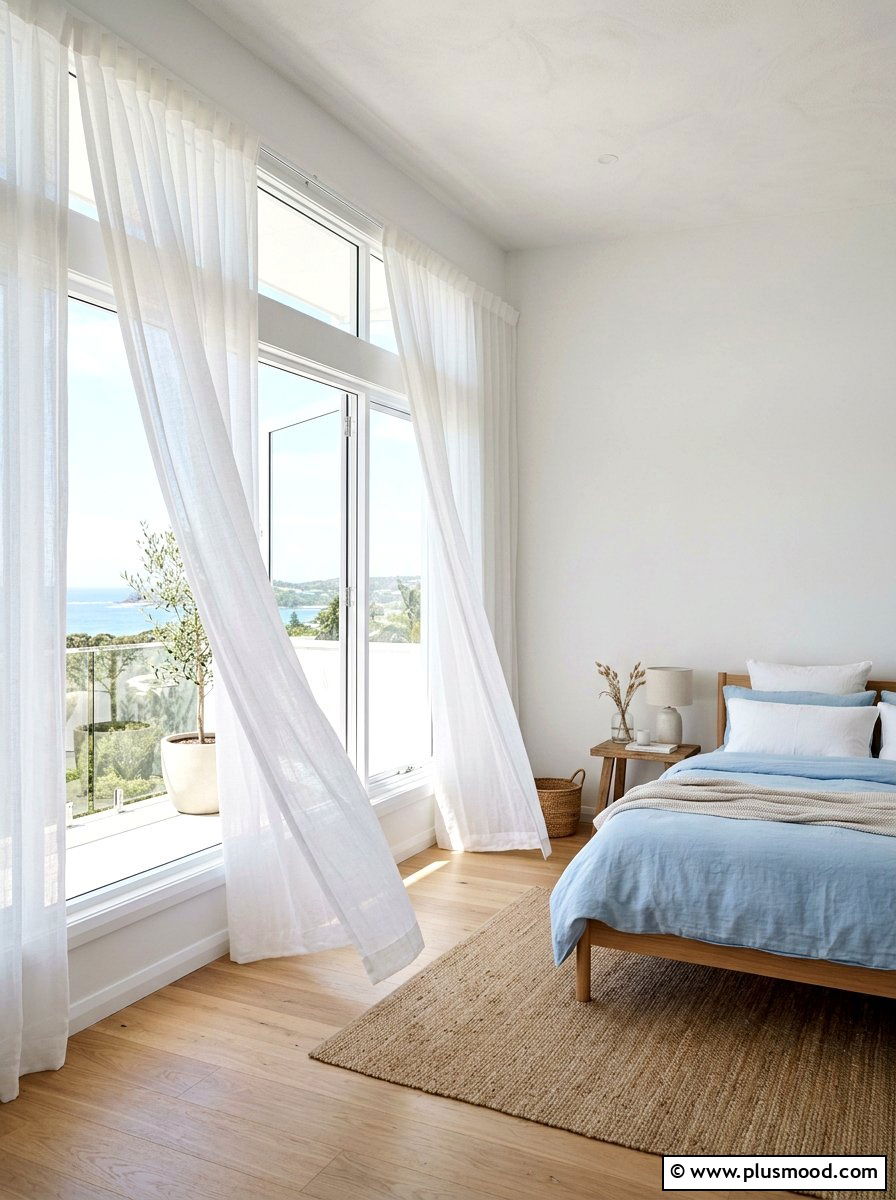 Breezy Sheer Curtains Bedroom - 25 small summer bedroom ideas