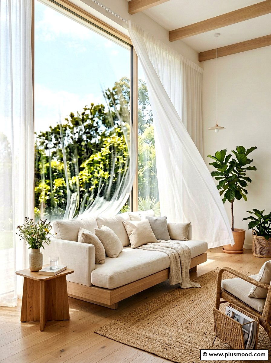 Breezy Sheer Window Lounge - 25 summer decorating ideas for small homes