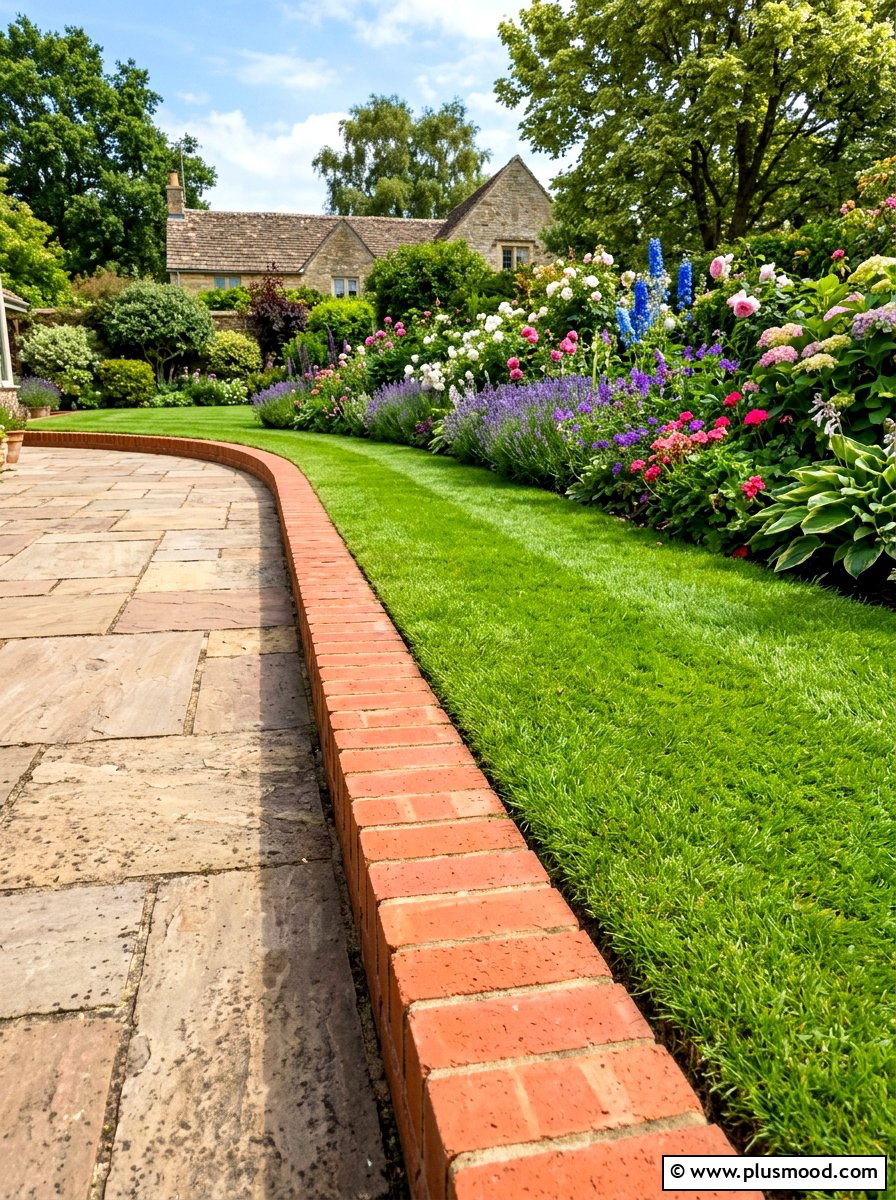 Brick Edging - 25 summer patio garden ideas